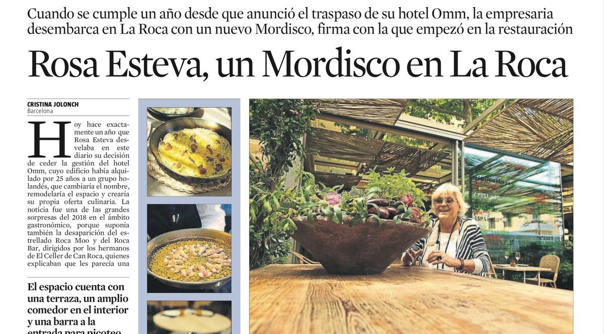 Recorte de prensa: Rosa Esteva, un Mordisco en La Roca